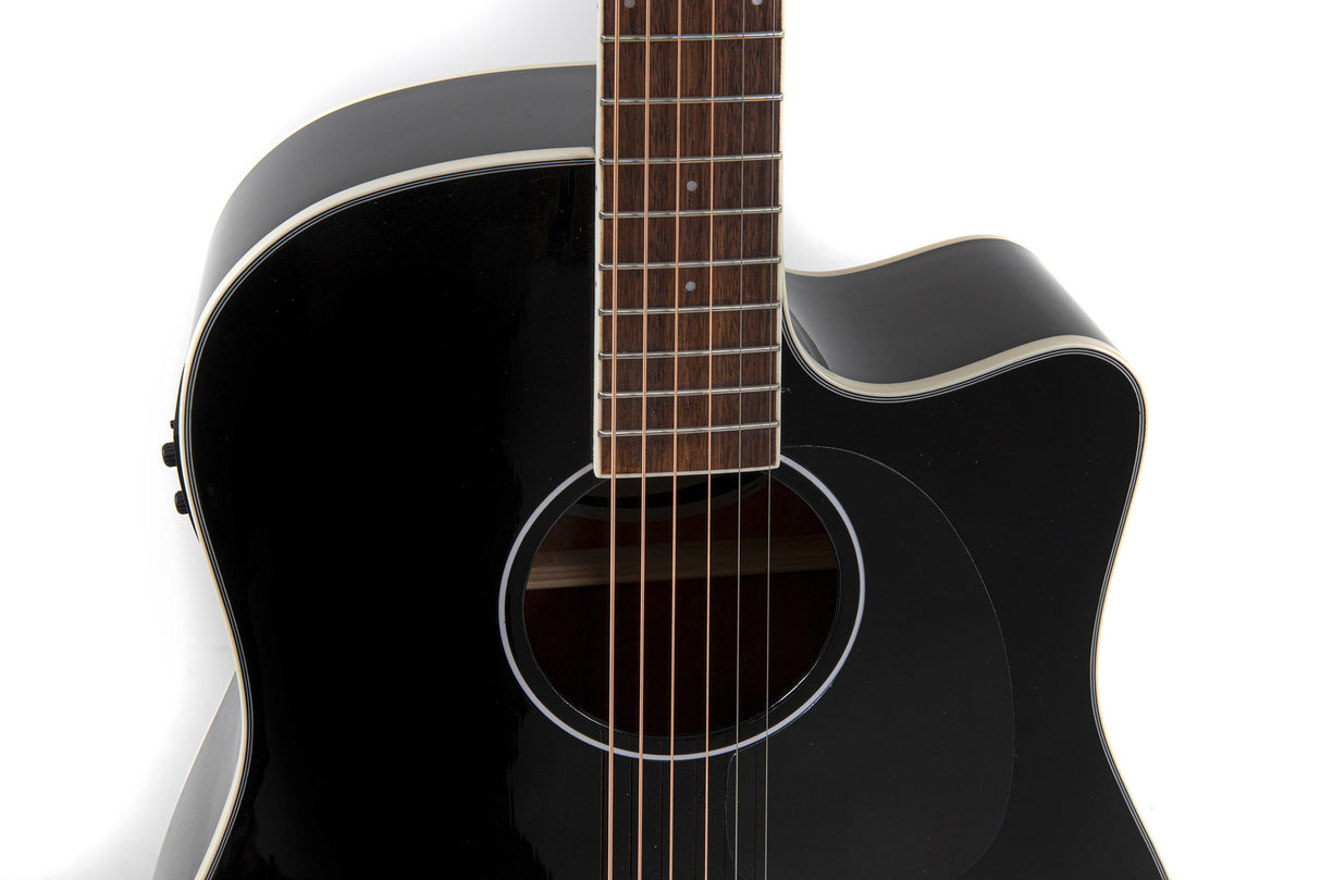 Applause Chitarre elettroacustiche Wood Classics AED96-5HG Black Gloss Electro