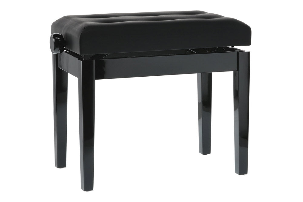 GEWA Panca per piano Deluxe Leather Nero lucido