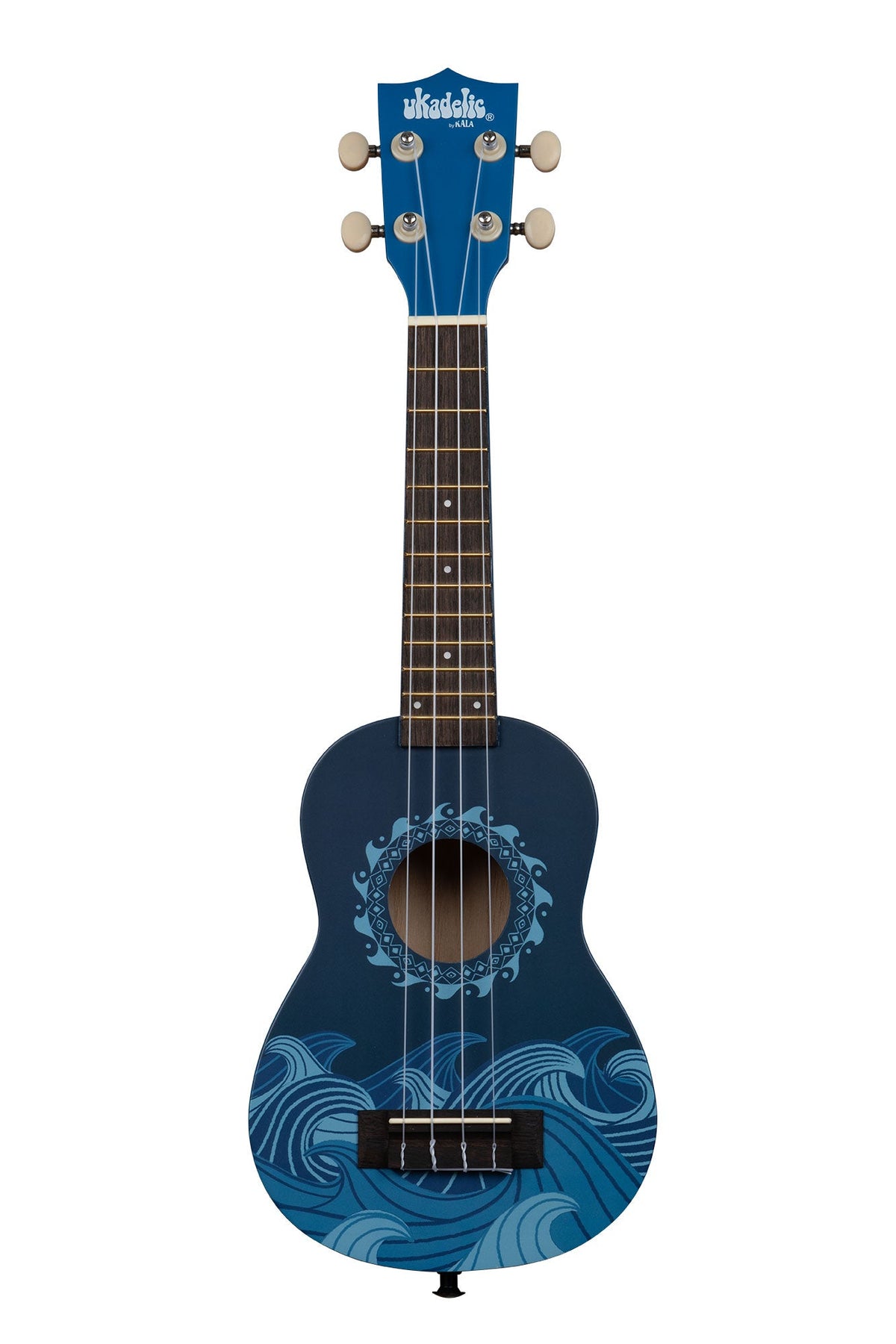 KALA Ukadelic Soprano Ukulele Deepblue graphic Top C/borsa