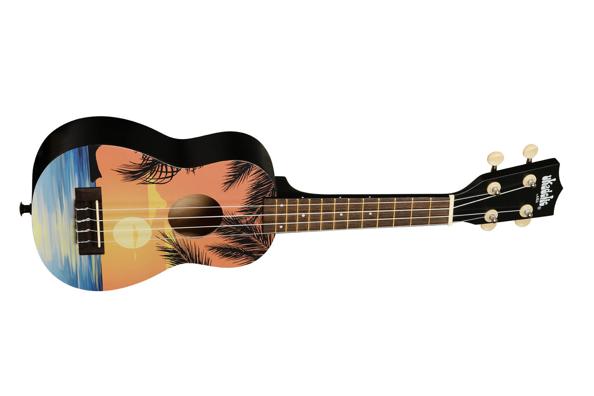 KALA Ukadelic Soprano Ukulele Uk-tropday graphic Top C/borsa