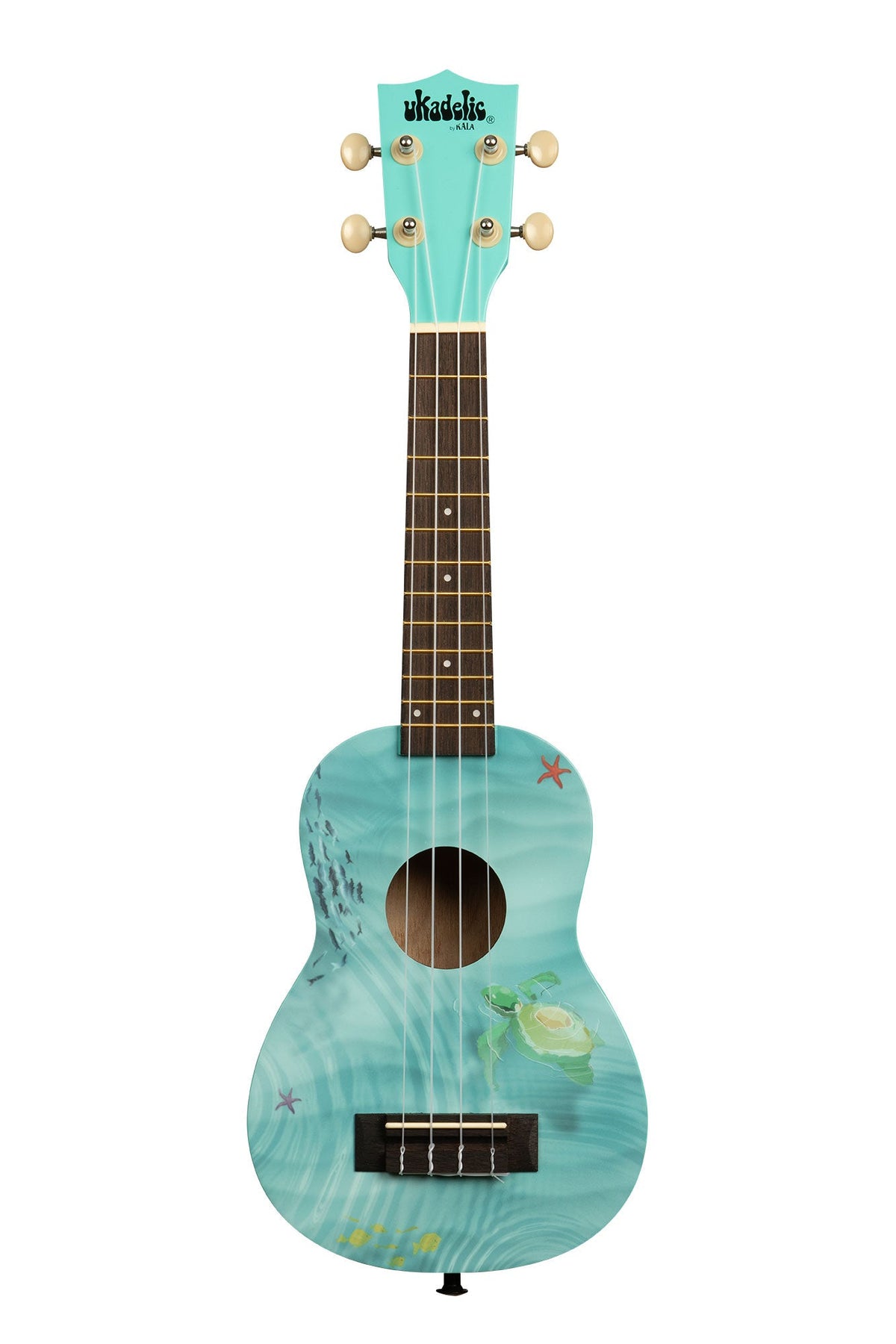 KALA Ukadelic Soprano Ukulele UK-SEASCAP graphic Top C/borsa