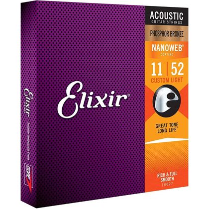 ELIXIR, MUTA PER CHITARRA ACUSTICA 11-52 Phosphorbronze - 16027