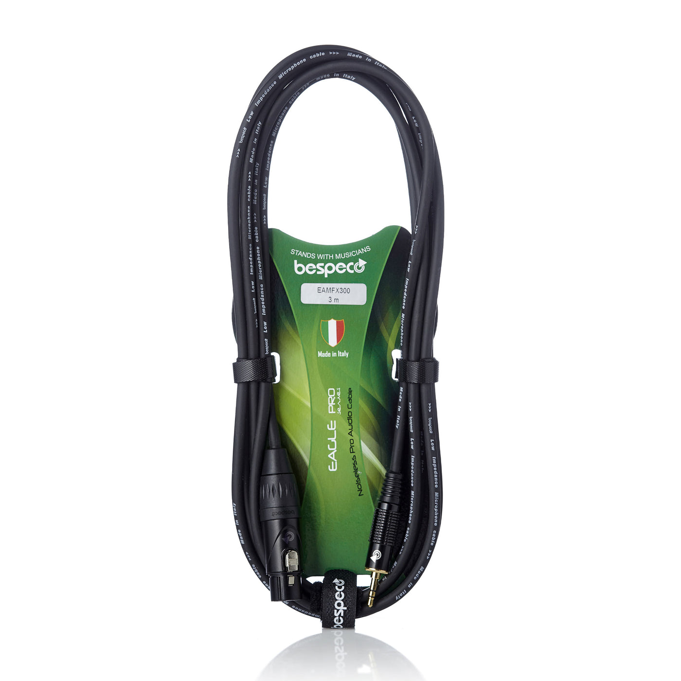 Bespeco Cavo per dispositivi elettronici – jack Ø 3,5 mm TRS – cannon femmina