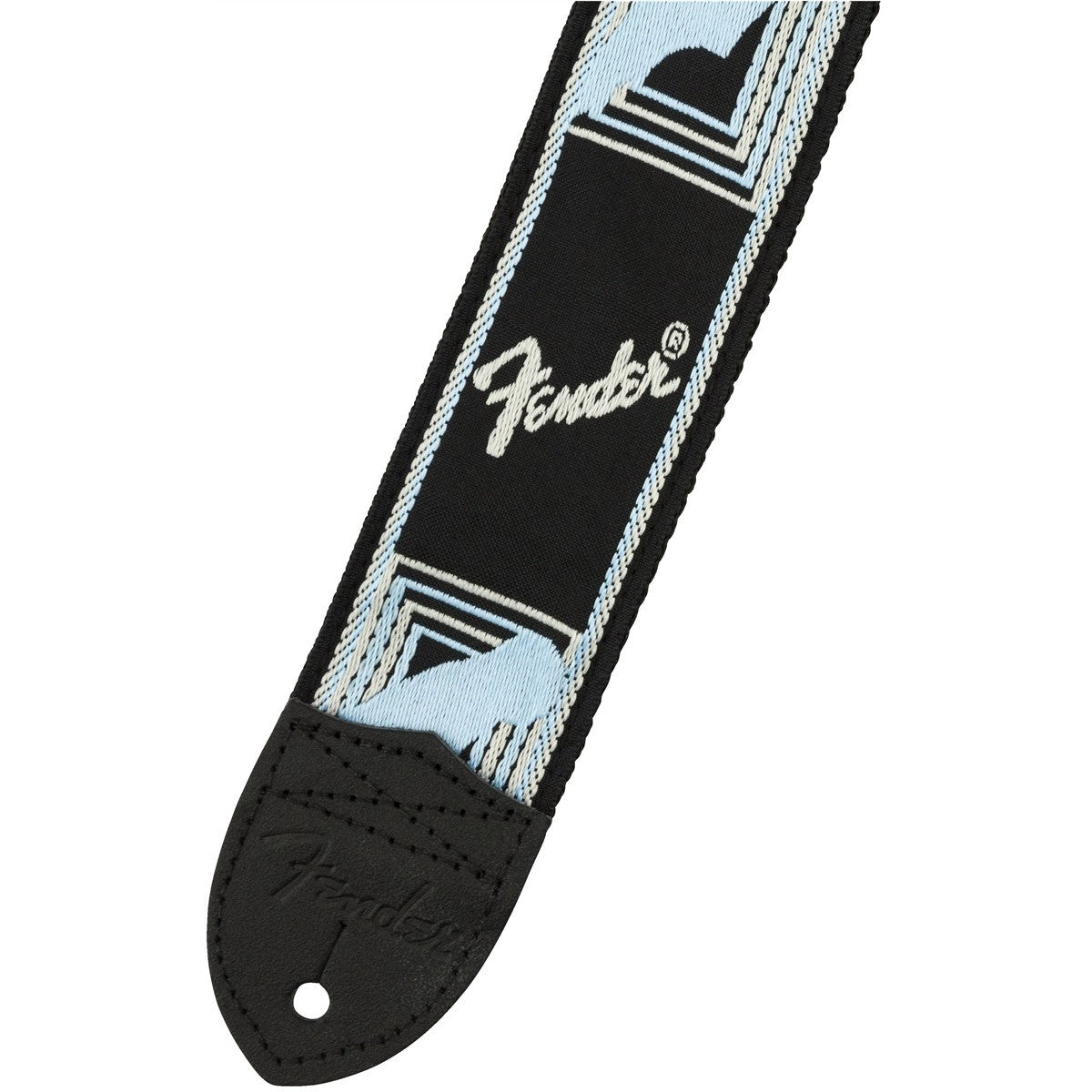 FENDER 0990681502 Tracolla Fender® 2" Monogrammed Black/Light Grey/Blue
