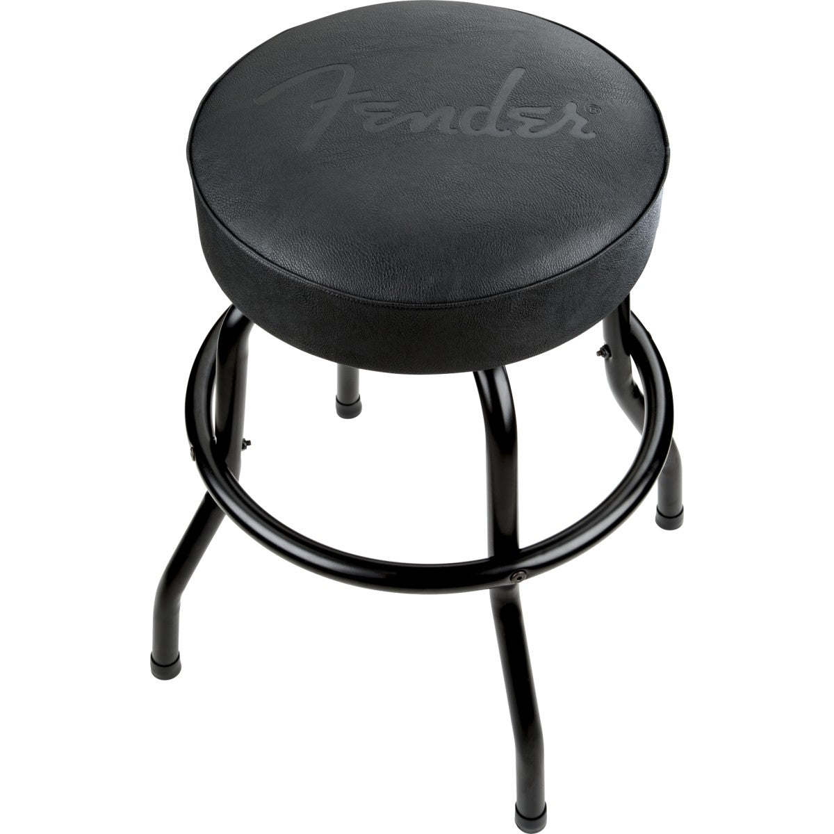 FENDER 9192022002 Sgabello da bar con logo nero in rilievo Fender™, nero/nero, 30"