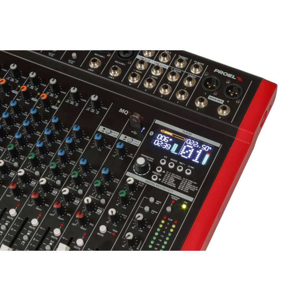 Proel MQ1222X - Mixer 12 canali con Bluetooth, Effetti, MP3 Player