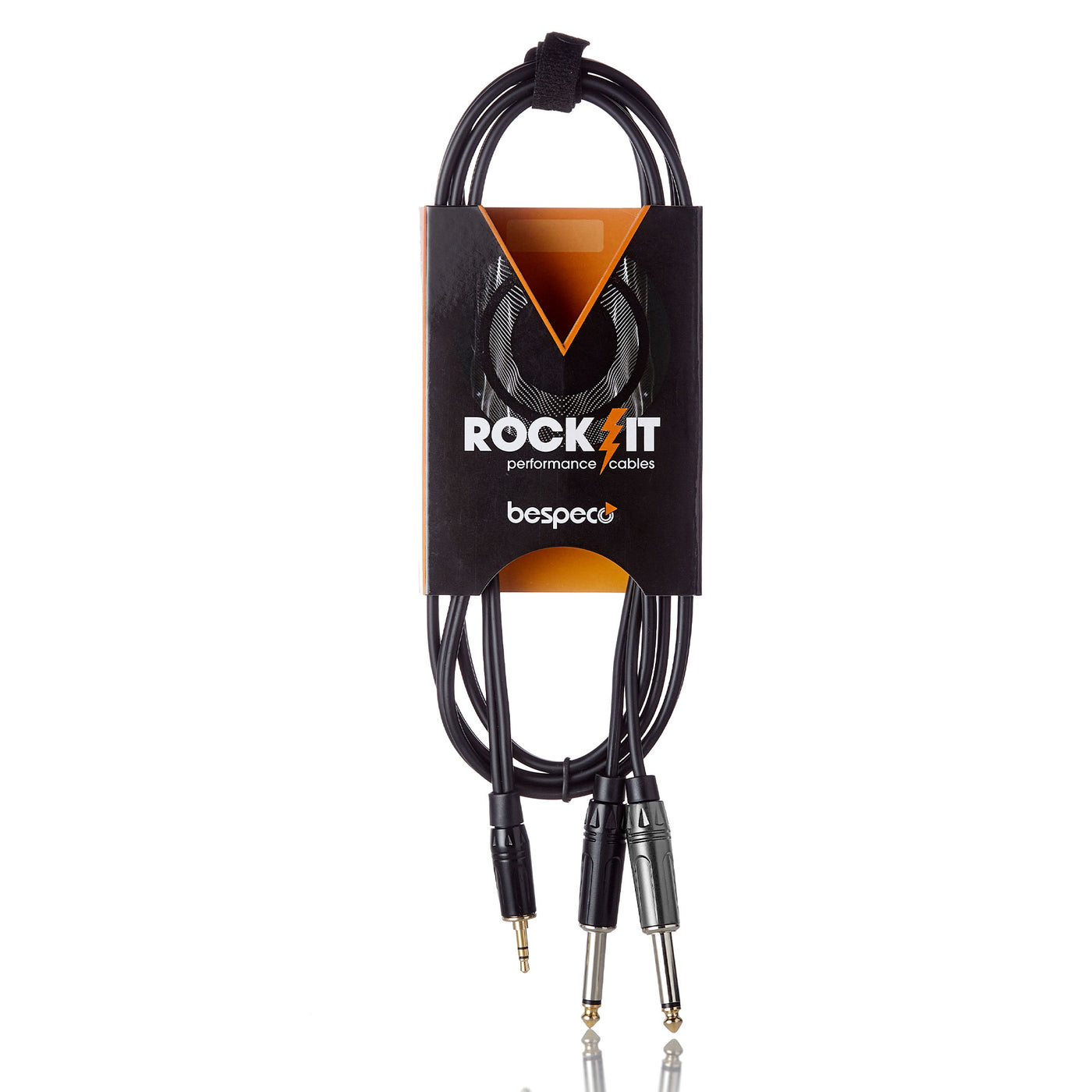 Bespeco RKYMSJ300 jack stereo Ø 3,5 mm – 2 x jack Ø 6,3 mm lunghezza 3 metri