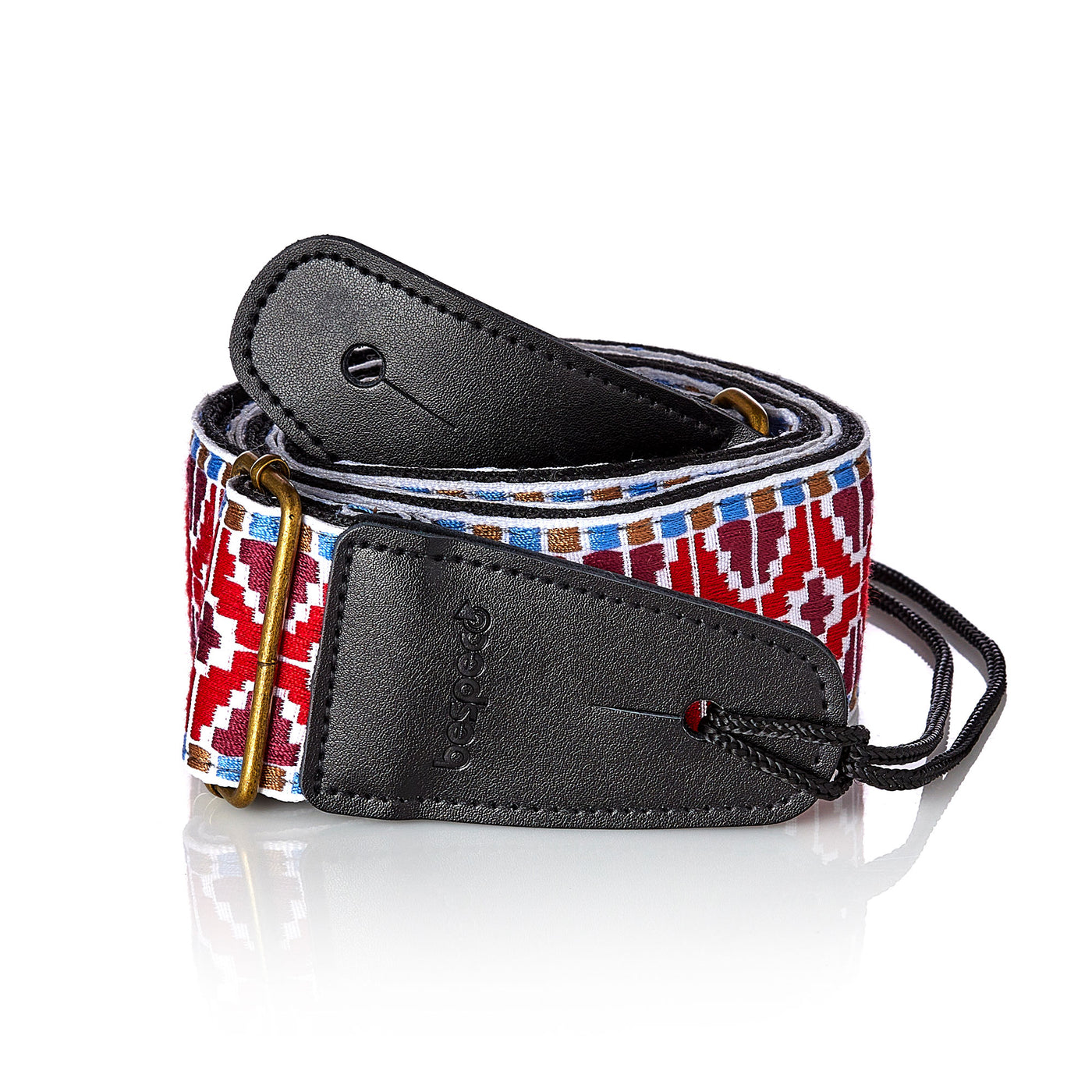 Bespeco TCJRD – Tracolla professionale per chitarra con pattern in tessuto jacquard