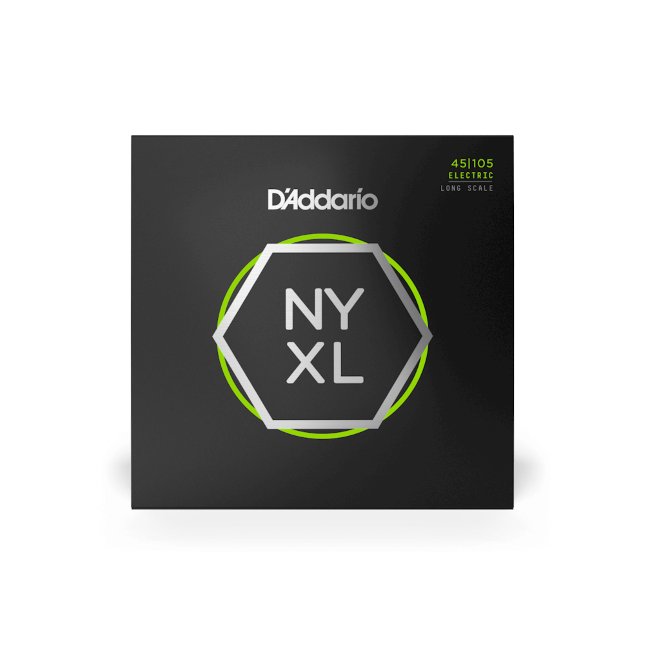 D'ADDARIO NYXL45105, Set Long Scale, Light Top / Med Bottom, 45-105