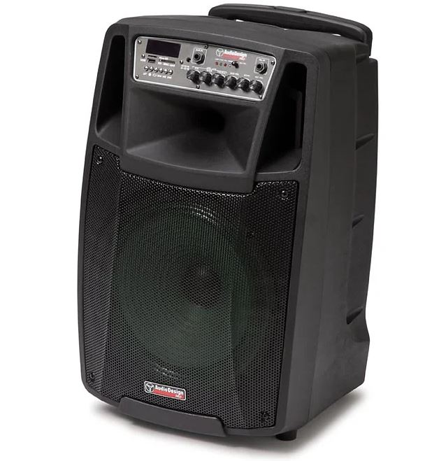 Diffusore a batteria 12" Audiodesign M2 12W/L - 2 microfoni wireless - Pot. Max. 450 W