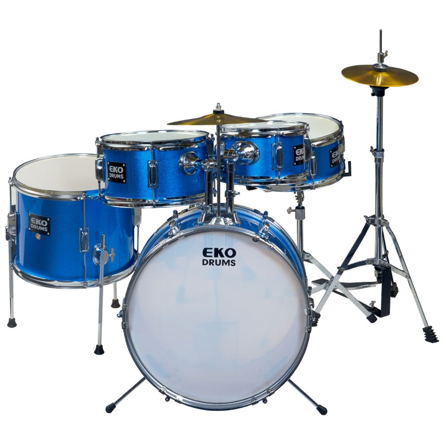 Batteria acustica Eko ED-200 DRUM KIT METALLIC BLUE - 5 PEZZI