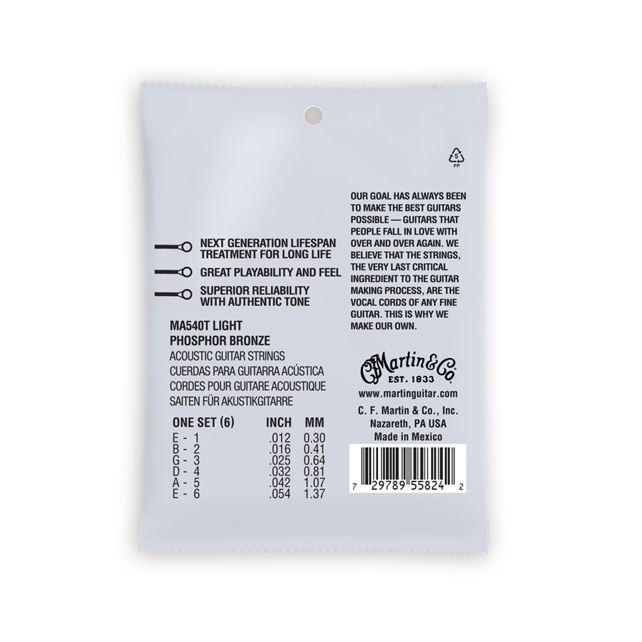 MARTIN & CO. - MA540T AUTHENTIC LIFESPAN 2.0 LIGHT PHOSPHOR BRONZE