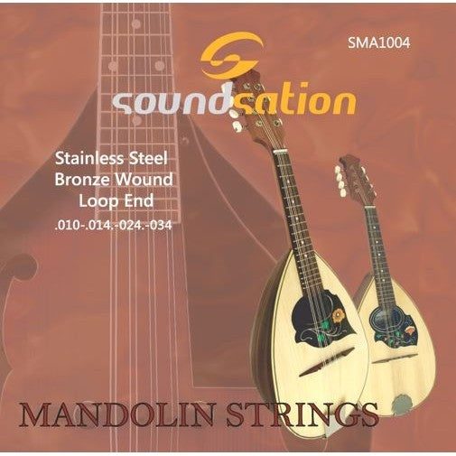 Set cordiera mandolino Soundsation SMA1004 + 2 plettri Dunlop Nylon