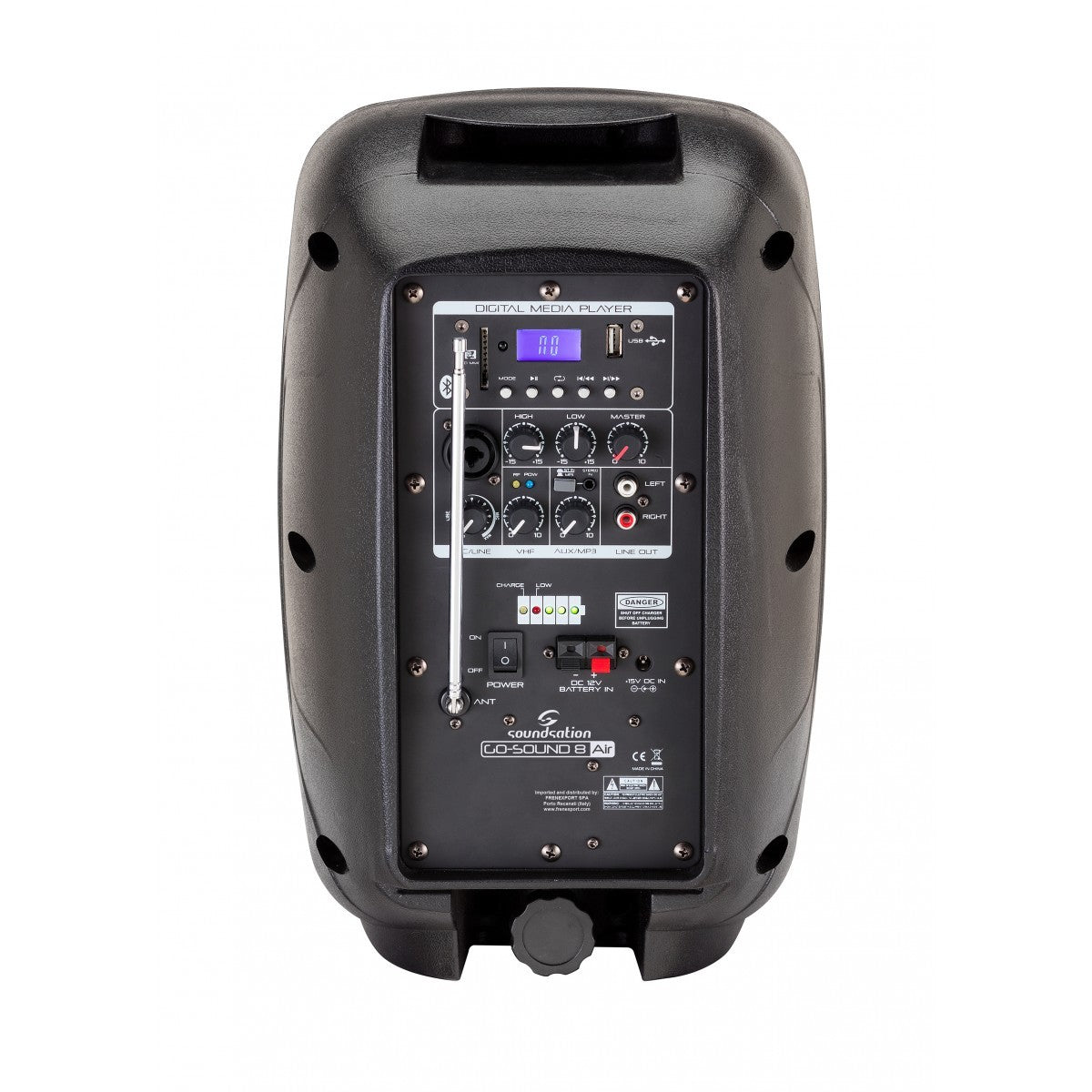 SOUNDSATION GO-SOUND 8AIR Sistema PA da 8" a Batteria con MP3, BT, Mic VHF e App Go-Sound Air di Controllo