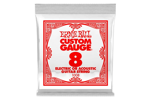 CORDA PER CHITARRA ACUSTICA\ELETTRICA ERNIE BALL - 1008 PLAIN STEEL .008