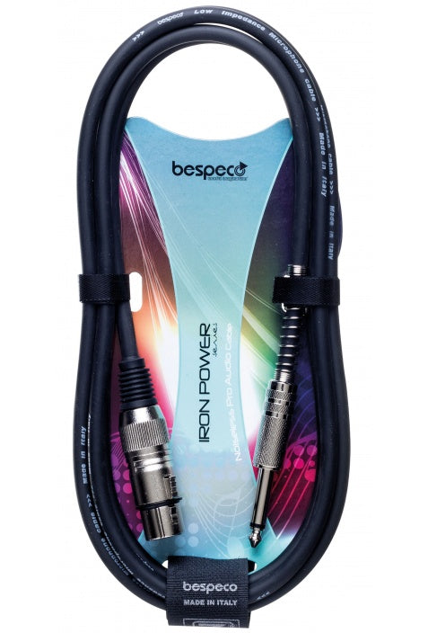 BESPECO IRON POWER Cavo per microfoni - cannon femmina - jack Ø 6,3 mm IROMA600 - 6 metri