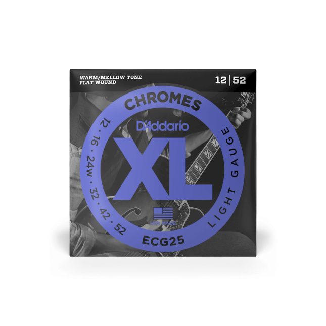 MUTA PER CHITARRA ELETTRICA ECG25 Daddario 12-52 flat wound
