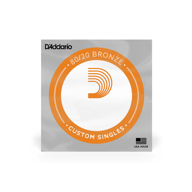 D'Addario BW022 - Singola corda avvolta in bronzo per chitarra acustica, .022