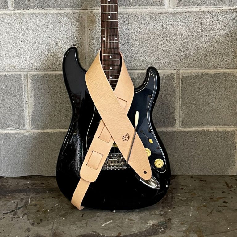 Etabeta - Tracolla in vera pelle - DELUXE Guitar Strap | Naturale