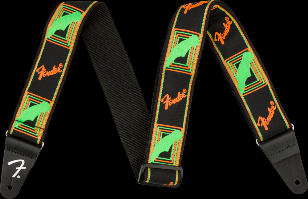 FENDER 0990681301 Tracolla Fender Neon Monogrammed, Green/Orange