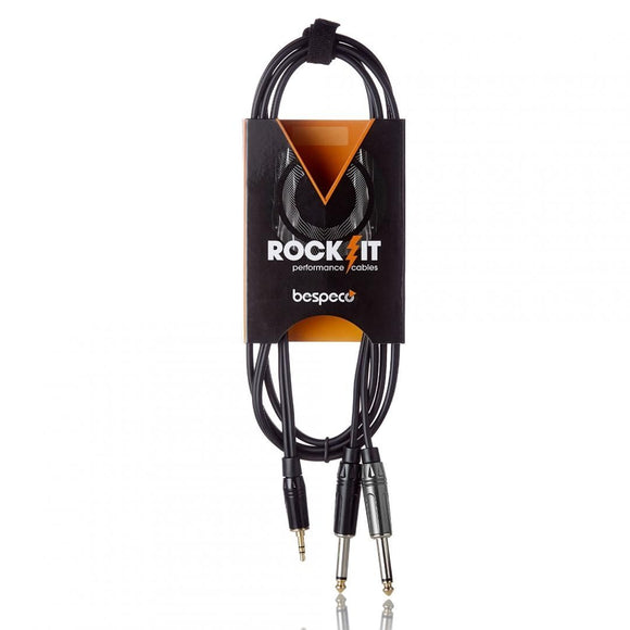 Bespeco RKYMSJ500 Cavo Audio Interlink Jack 3,5 mm a 2 Jack 6,3 mm 5m