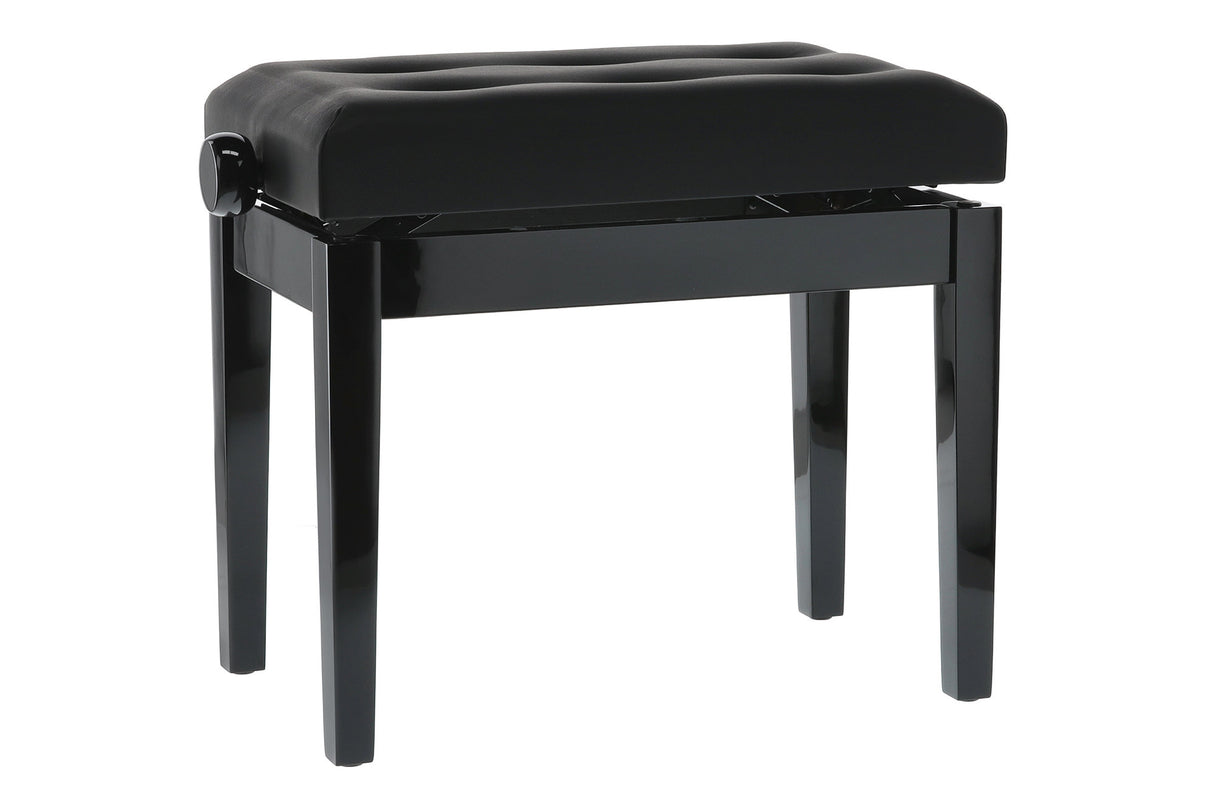 GEWA Panca per piano Deluxe Leather Nero lucido