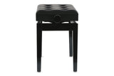 GEWA Panca per piano Deluxe Leather Nero lucido