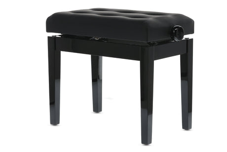 GEWA Panca per piano Deluxe Leather Nero lucido