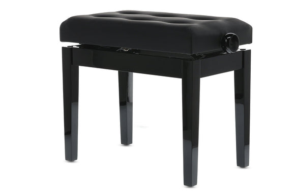 GEWA Panca per piano Deluxe Leather Nero lucido