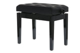 GEWA Panca per piano Deluxe Leather Nero lucido