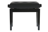 GEWA Panca per piano Deluxe Leather Nero lucido