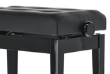 GEWA Panca per piano Deluxe Leather Nero lucido