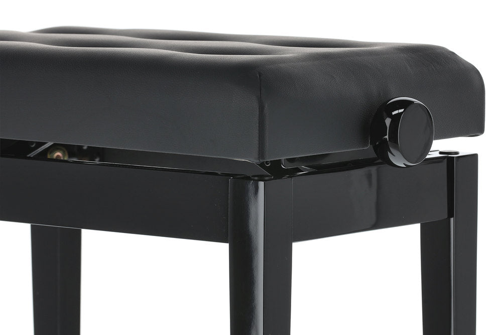 GEWA Panca per piano Deluxe Leather Nero lucido