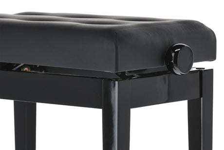 GEWA Panca per piano Deluxe Leather Nero lucido