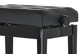 GEWA Panca per piano Deluxe Leather Nero lucido