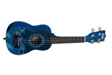 KALA Ukadelic Soprano Ukulele Deepblue graphic Top C/borsa