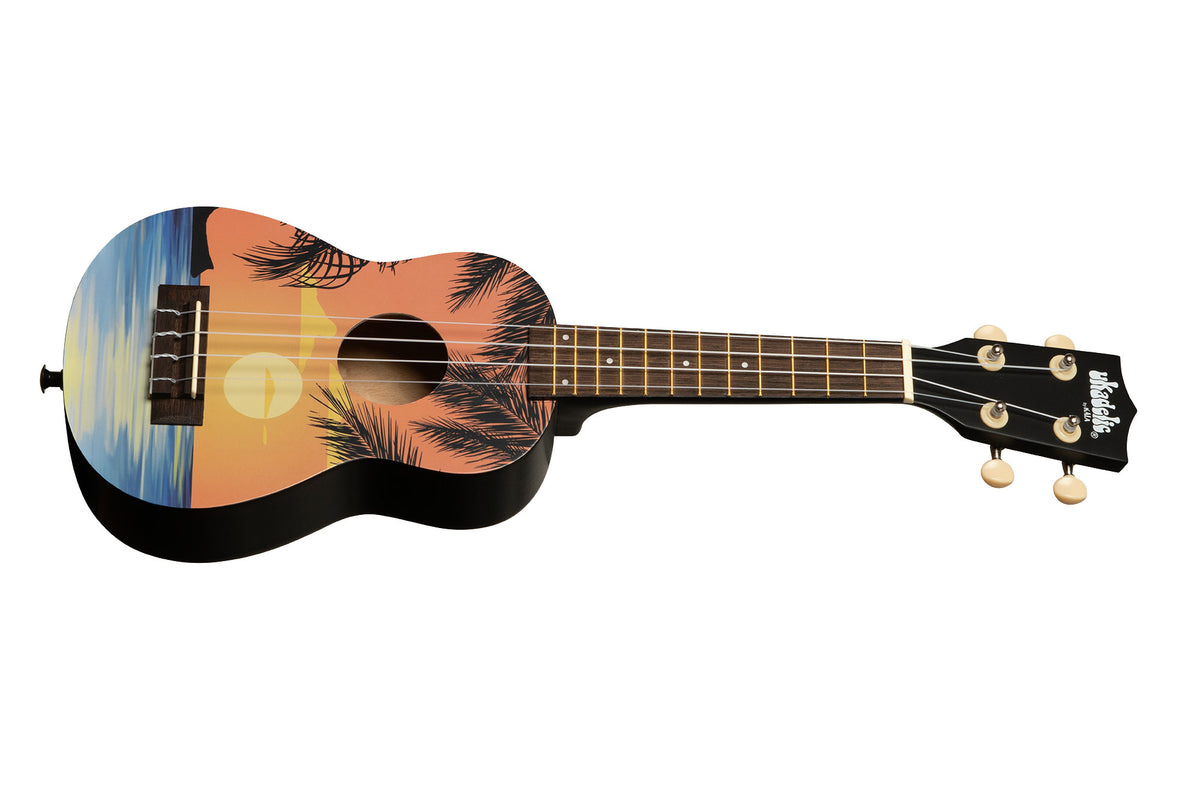 KALA Ukadelic Soprano Ukulele Uk-tropday graphic Top C/borsa