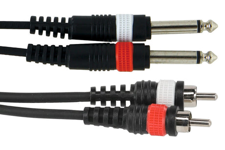 Gewa Cavo Twin 2x Jack mono 6,3 mm - 2x RCA  190220
