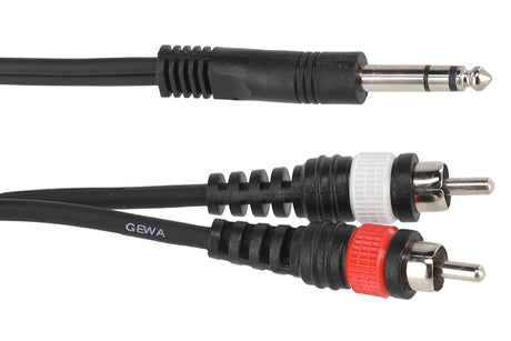 GEWA Cavo Adattatore a Y Basic Line, 1x Jack stereo 6,3 mm - 2x RCA