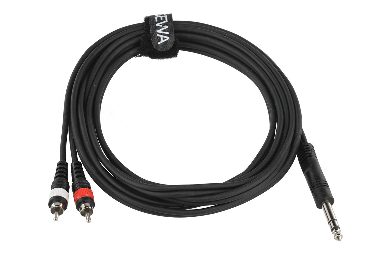 GEWA Cavo Adattatore a Y Basic Line, 1x Jack stereo 6,3 mm - 2x RCA