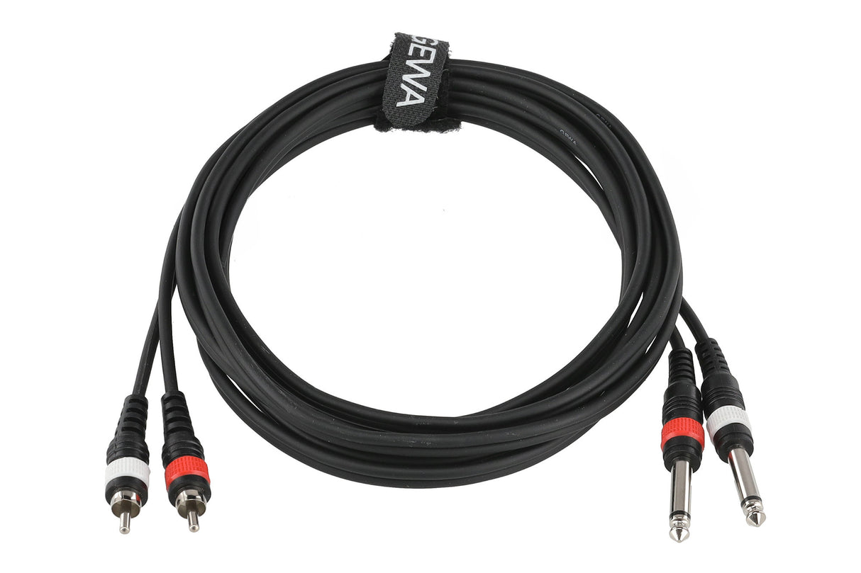 Gewa Cavo Twin 2x Jack mono 6,3 mm - 2x RCA  190220