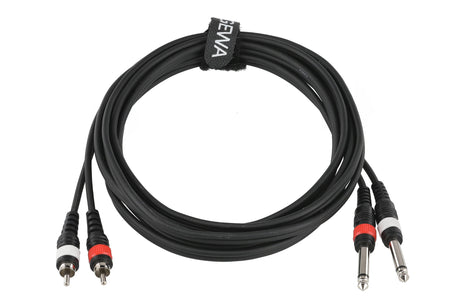 Gewa Cavo Twin 2x Jack mono 6,3 mm - 2x RCA  190220
