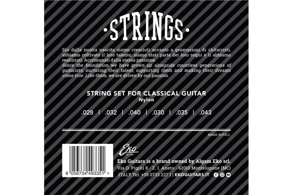 MUTA EKO - per chitarra  CLASSICA normal tension