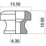 YELLOW PARTS - EZ1399C BOTTONE TRACOLLA CROMATO 2 PCS