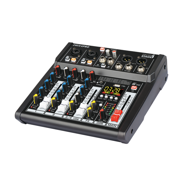 Mixer Audio con Lettore, Registratore ed Effetti ITALIAN STAGE 2MIX4 PRO