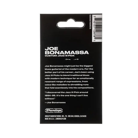 Dunlop PVP121 Joe Bonamassa Custom Jazz III Pick Variety Pack