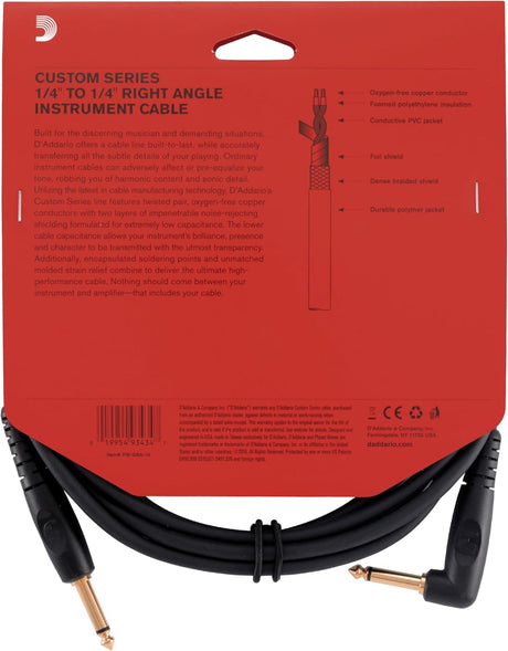 PW-GRA-10  Cavo per strumenti D'Addario Accessories Custom con jack ad angolo retto, 3 metri