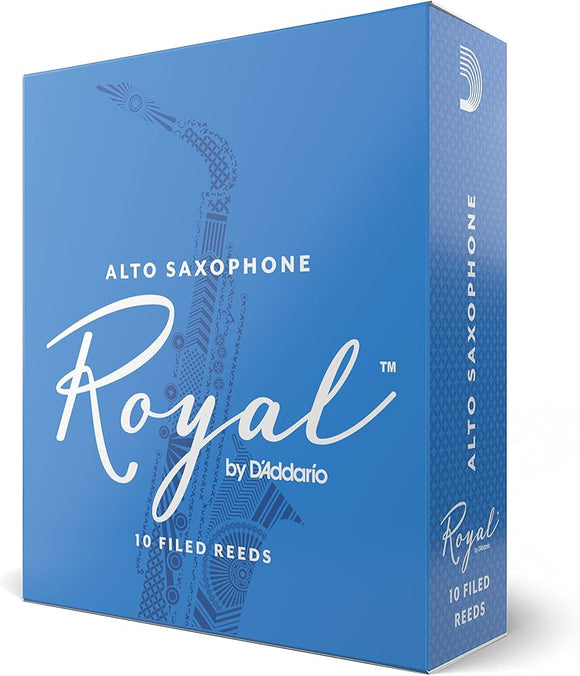 D'addario RJB1025  Confezione da 10 ance Rico Royal per sassofono contralto, durezza 2,5