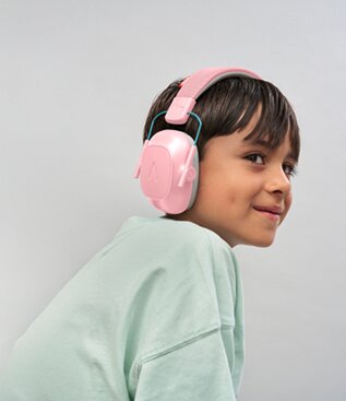 Cuffie antirumore bambini concentrazione Muffy Kids - PINK