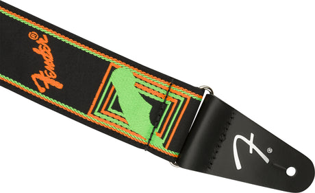FENDER 0990681301 Tracolla Fender Neon Monogrammed, Green/Orange
